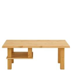 Online Wohnen 120x45x69 Kiefernholz Couchtisch mit Ablage - Lurin