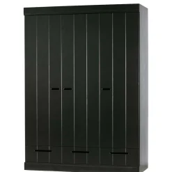 Discount Wohnen 140x195x53 Kleiderschrank 3-türig & 3 Schubladen - Vindrus