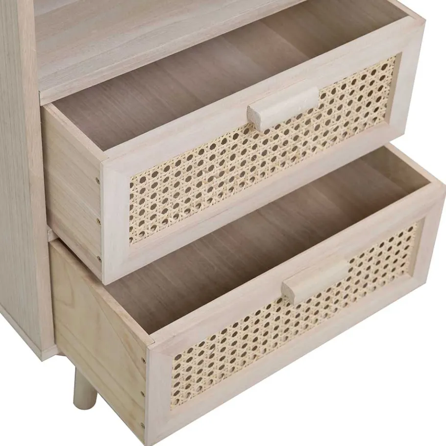 Wohnen 40x68x36 Kleine Kommode mit Fach & 2 Schubladen - Oncinasa