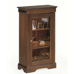 Hot Wohnen 51x92x32 Kleine Vitrine mit einer Glastür - Lemerzi