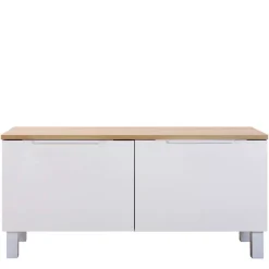 Online Wohnen 93x44x35 Kleiner TV Unterschrank in Weiß - Astrid