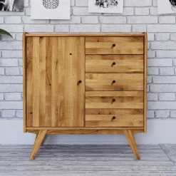 Sale Wohnen 100x105x50 Kombi Kommode im modernen Retro Look - Hardus