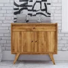New Wohnen 100x90x50 Kombi-Kommode aus Wildeiche Holz - Hardus