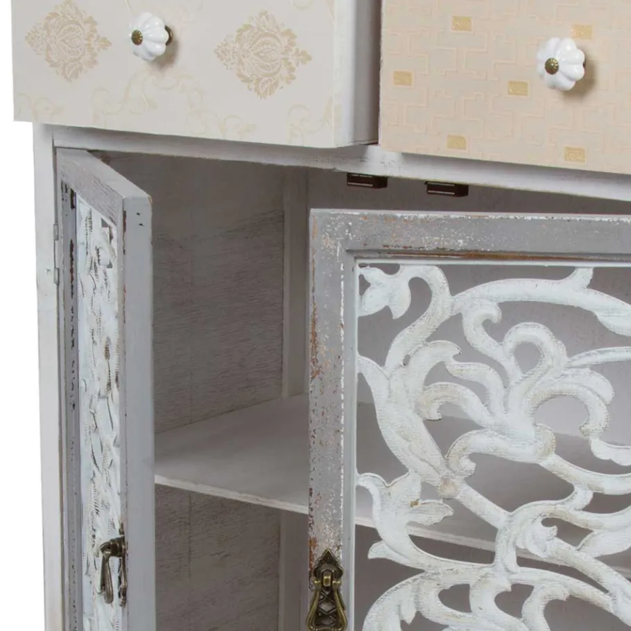 Sale Wohnen 68x89x35 Kombi-Kommode im Shabby Chic - Levino