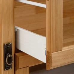 Hot Wohnen 145x84x40 Kommode aus Holz mit Glas - Arendu
