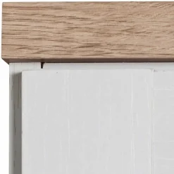 Discount Wohnen 120x80x35 Kommode in Weiß mit Sonoma Eiche - Nudion I