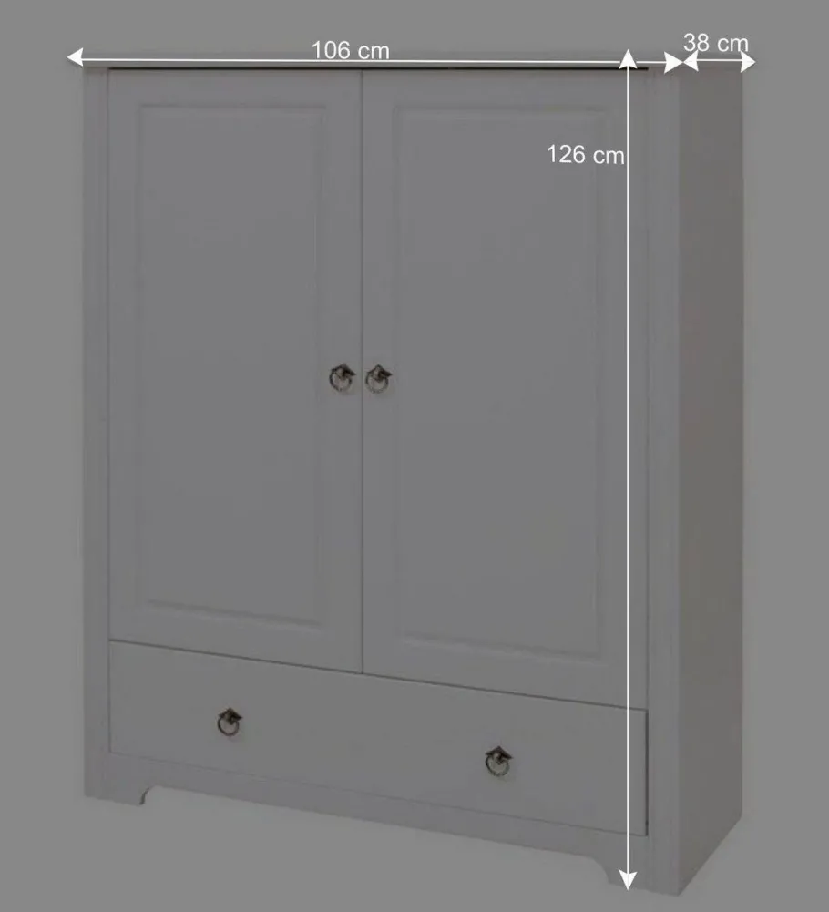 Wohnen 106x126x38 Kommode mit Doppeltür - Velriva