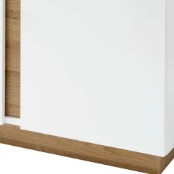Discount Wohnen 138x91x40 Kommode mit Glas 3-türig - Myrda