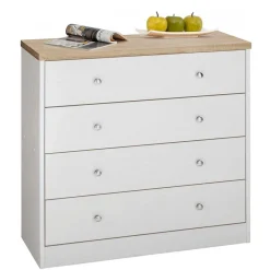 Best Wohnen 80x80x35 Kommode mit vier Schubladen - Nudion