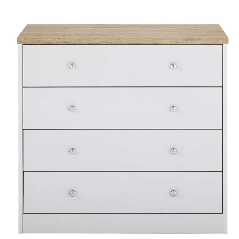 Best Wohnen 80x80x35 Kommode mit vier Schubladen - Nudion