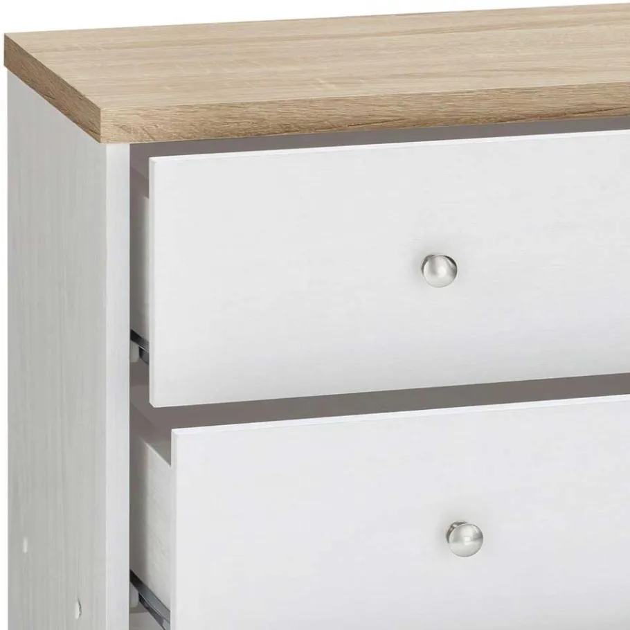 Best Wohnen 80x80x35 Kommode mit vier Schubladen - Nudion