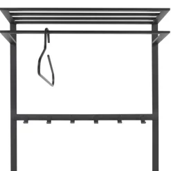 Online Wohnen 70x178x29 Kompaktgarderobe aus Stahl in Schwarz - Cellja