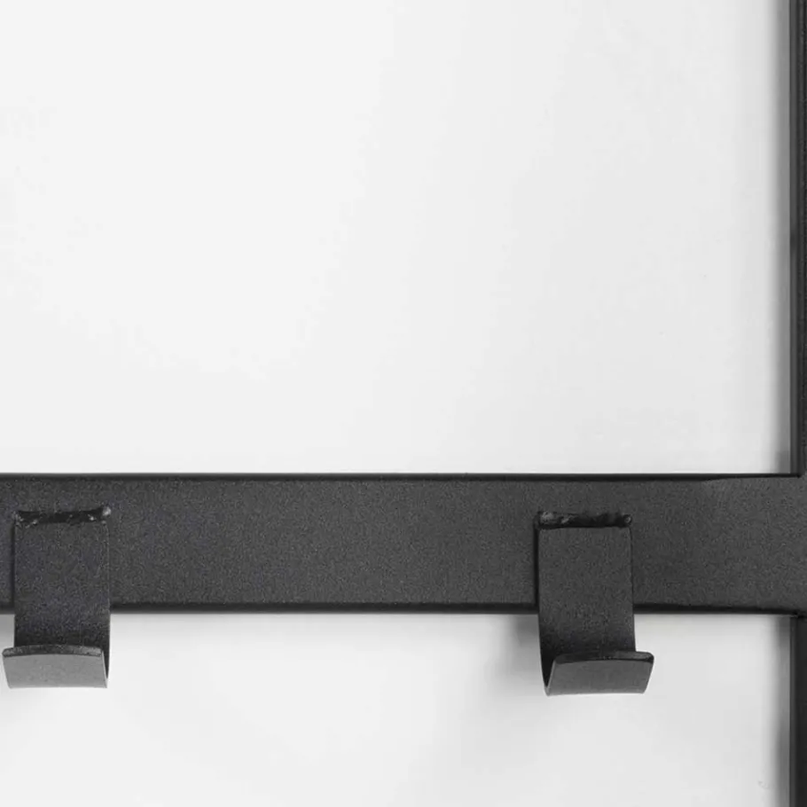 Online Wohnen 70x178x29 Kompaktgarderobe aus Stahl in Schwarz - Cellja