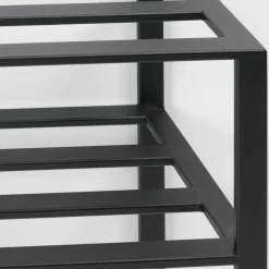 Online Wohnen 70x178x29 Kompaktgarderobe aus Stahl in Schwarz - Cellja