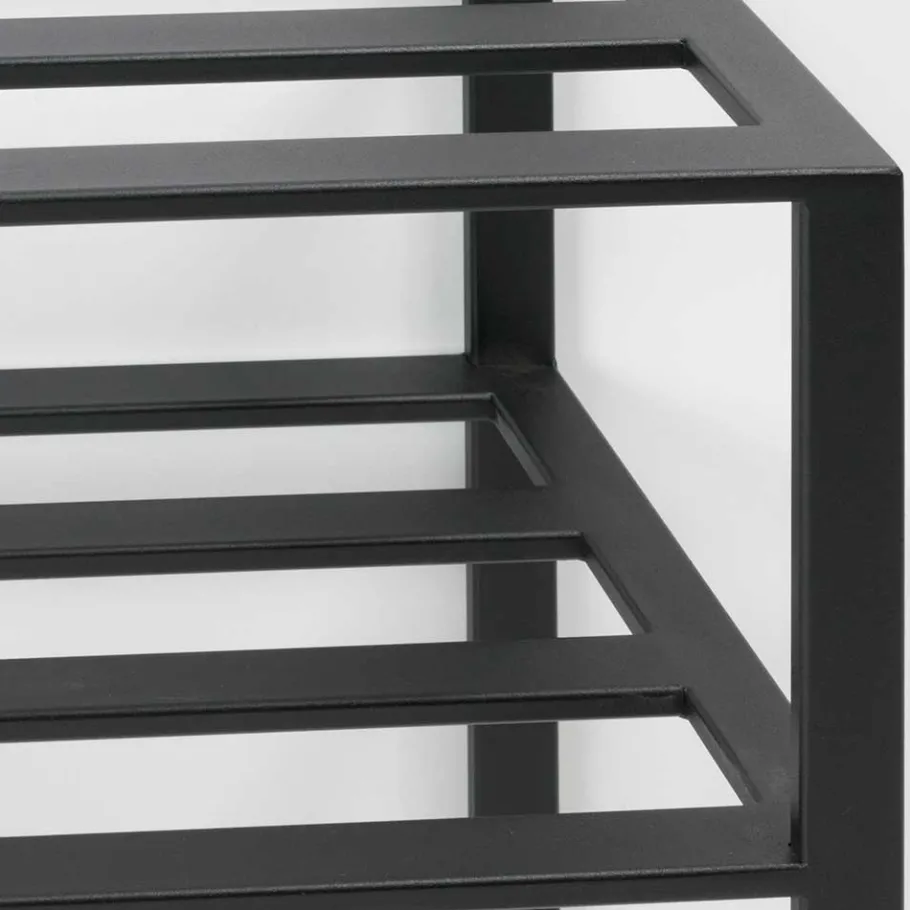 Online Wohnen 70x178x29 Kompaktgarderobe aus Stahl in Schwarz - Cellja
