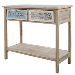 Outlet Wohnen 85x77x37 Konsolentisch im Shabby Chic aus Tanne - Pontecuna