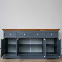 Hot Wohnen 167x85x45 Landhaus Anrichte in Grau & Eiche - Witenga