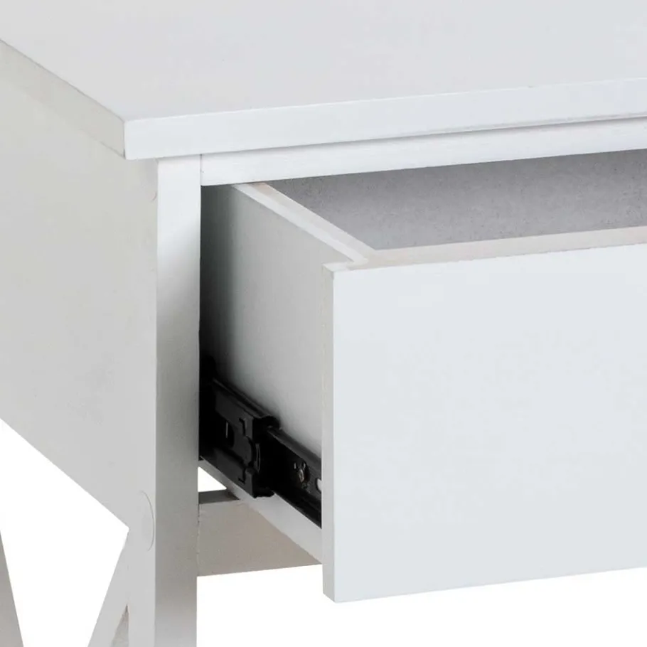 New Wohnen 46x60x35 Landhaus Beistelltisch mit Schublade - Liv