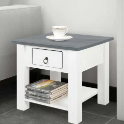 Sale Wohnen 50x45x50 Landhaus Couchtisch mit Schublade - Dyofora