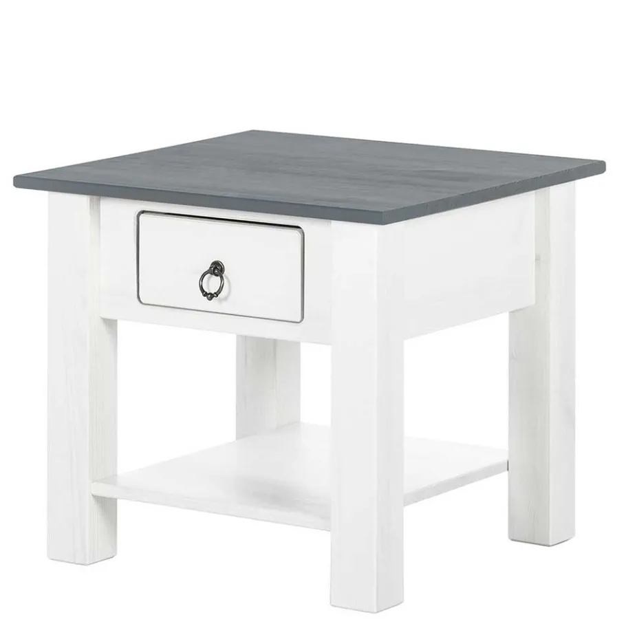 Sale Wohnen 50x45x50 Landhaus Couchtisch mit Schublade - Dyofora
