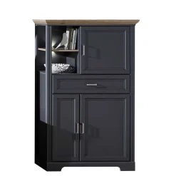 Outlet Wohnen 93x150x42 Landhaus Hochkommode mit LED - Thumbs