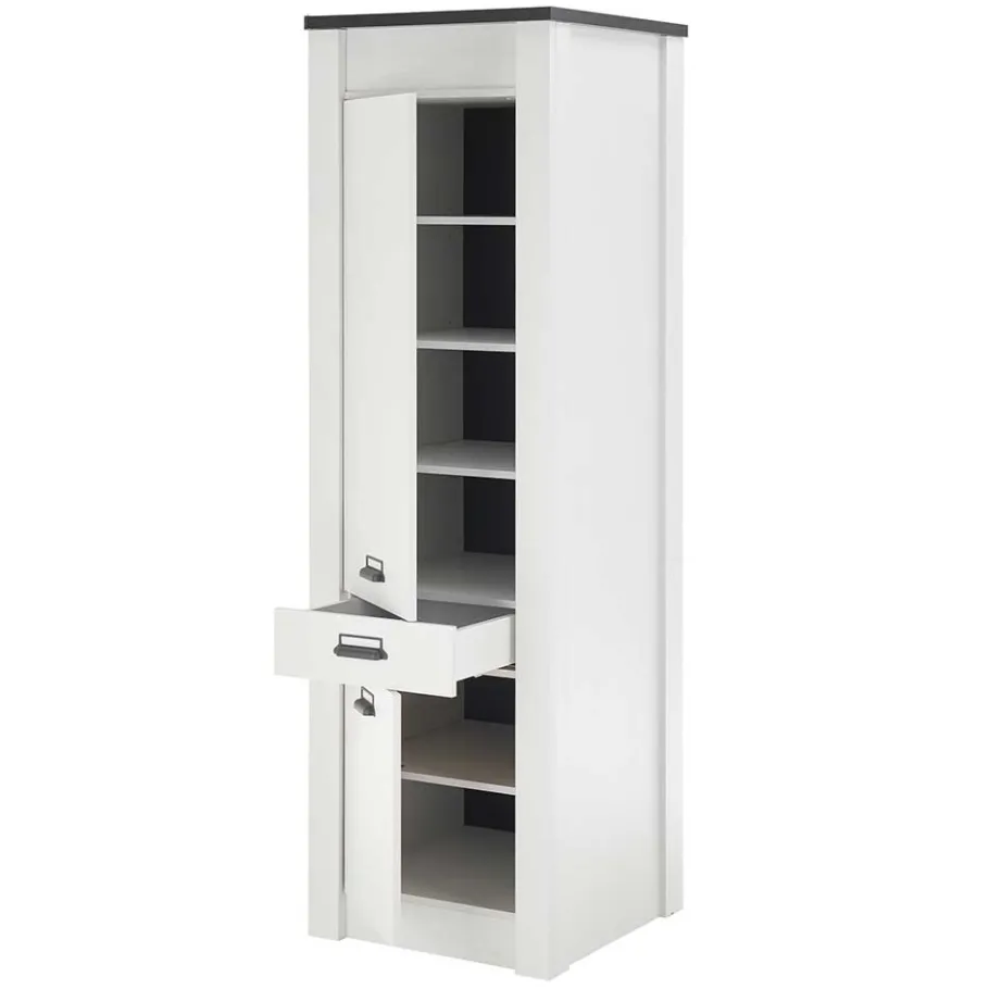 Best Wohnen 62x201x64 Landhaus Küchenschrank in Weiß - Eture