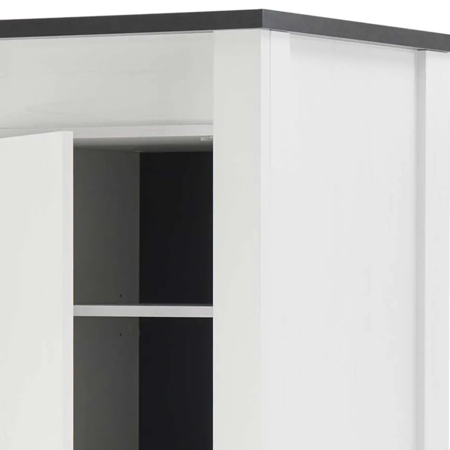 Best Wohnen 62x201x64 Landhaus Küchenschrank in Weiß - Eture