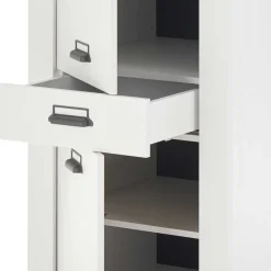 Best Wohnen 62x201x64 Landhaus Küchenschrank in Weiß - Eture