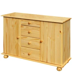 Clearance Wohnen 119x81x38 Landhaus Kombi Kommode mit Kugelfüßen - Kascanu