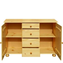 Clearance Wohnen 119x81x38 Landhaus Kombi Kommode mit Kugelfüßen - Kascanu