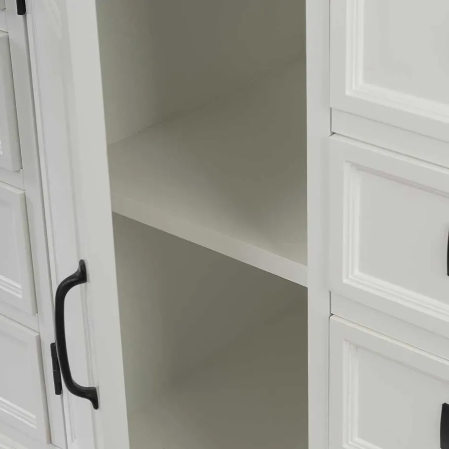 Outlet Wohnen 114x77x41 Landhaus Kommode mit acht Schubladen - Bleaks