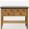 Outlet Wohnen 102x79x35 Landhaus Kommode Tisch mit vier Schubladen - Eshelas