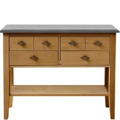Outlet Wohnen 102x79x35 Landhaus Kommode Tisch mit vier Schubladen - Eshelas