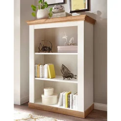 Clearance Wohnen 102x139x44 Landhaus Regal mit 3 Fächern - Diatara