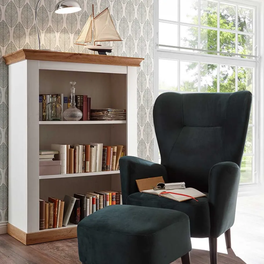 Clearance Wohnen 102x139x44 Landhaus Regal mit 3 Fächern - Diatara
