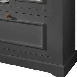 Wohnen 108x152x42 Landhaus Schrank in Grau - Ustricia