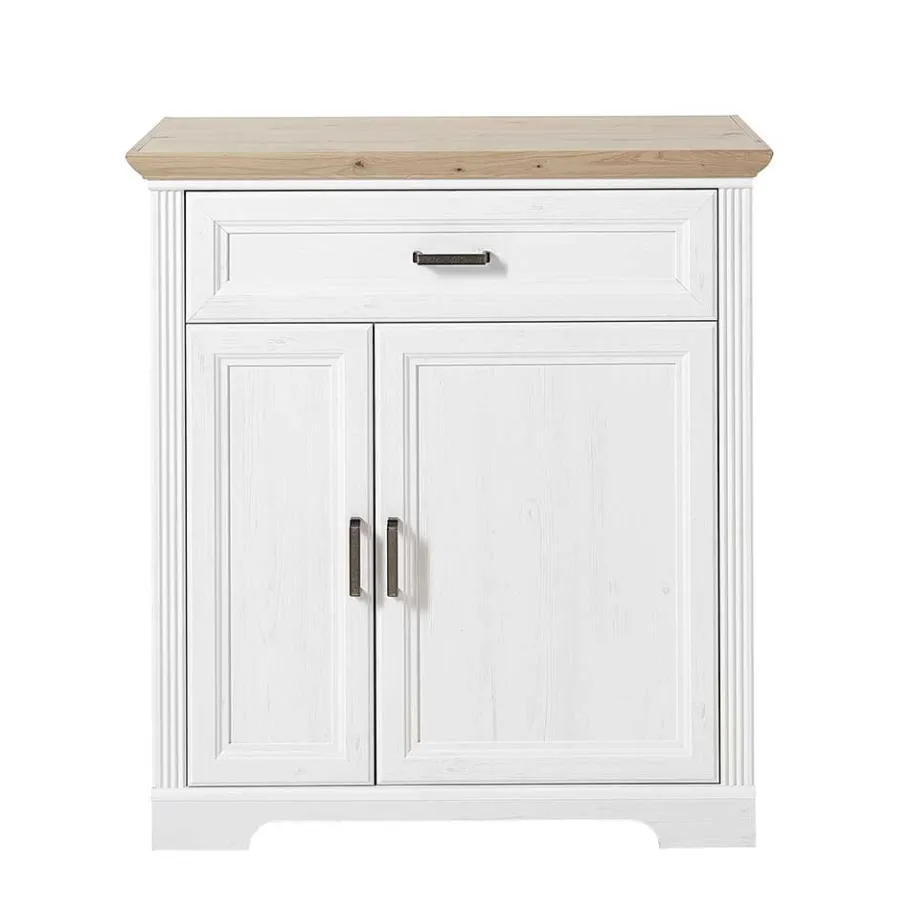 Best Wohnen 93x102x41 Landhaus Schuhschrank mit Schublade - Nurelcas