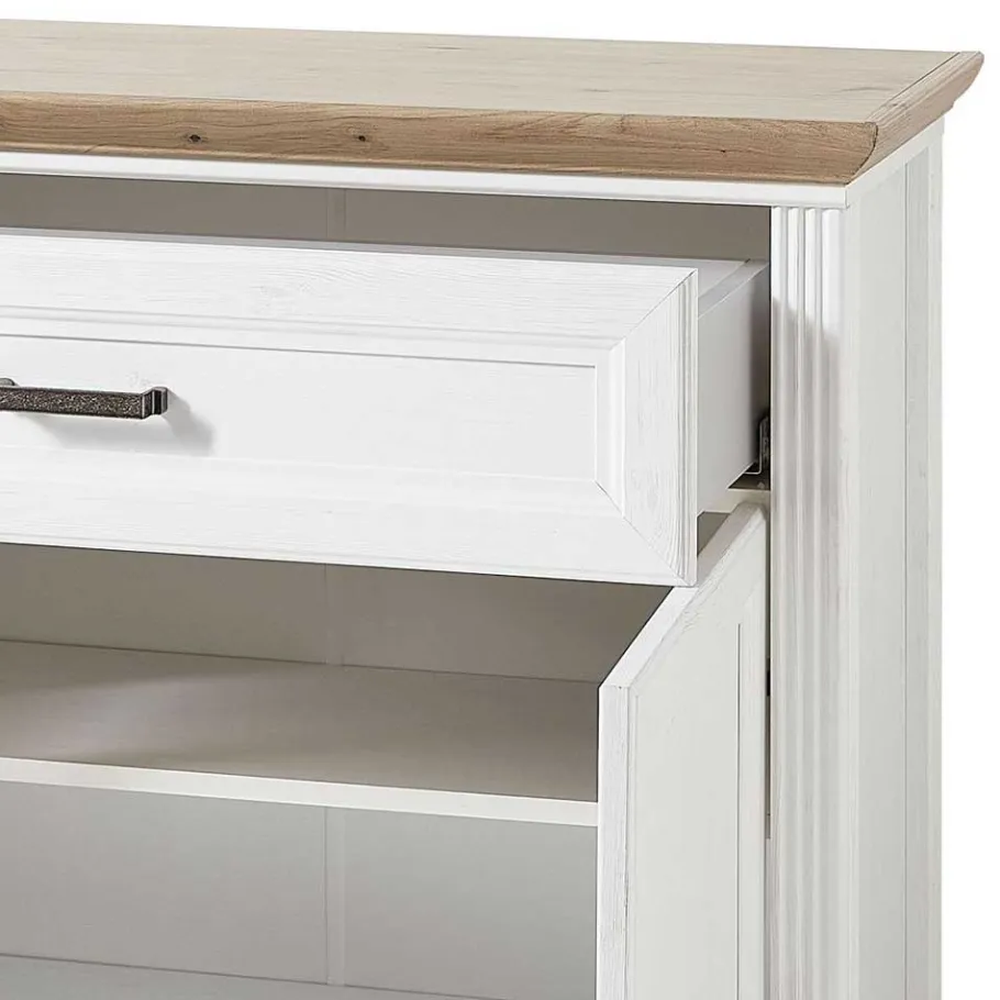 Best Wohnen 93x102x41 Landhaus Schuhschrank mit Schublade - Nurelcas