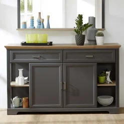 Discount Wohnen 171x102x48 Landhaus Sideboard in Grau - Thumbs