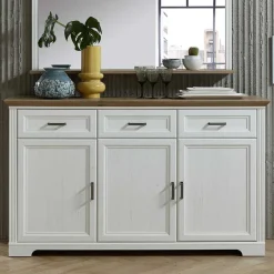 Online Wohnen 166x102x48 Landhaus Sideboard mit Türen - Sinolita