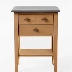 Sale Wohnen 58x79x35 Landhaus Tisch Kommode mit zwei Schubladen - Eshelas