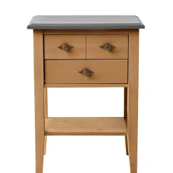 Sale Wohnen 58x79x35 Landhaus Tisch Kommode mit zwei Schubladen - Eshelas