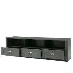 Outlet Wohnen 158x47x43 Landhaus TV Board in Dunkelgrün - Niestov