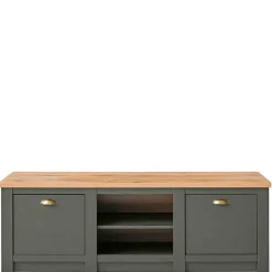 Outlet Wohnen 152x51x45 Landhaus TV Board in Graugrün - Eylan