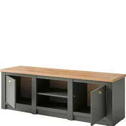 Outlet Wohnen 152x51x45 Landhaus TV Board in Graugrün - Eylan