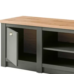 Outlet Wohnen 152x51x45 Landhaus TV Board in Graugrün - Eylan