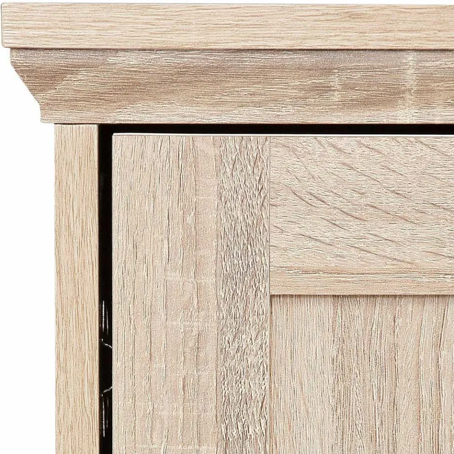 New Wohnen 120x45x40 Landhaus TV Element in Eiche Holzdekor - Rienva