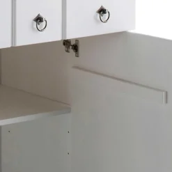 Outlet Wohnen 81x93x37 Landhaus Vertiko in Weiß gewachst - Vesrav