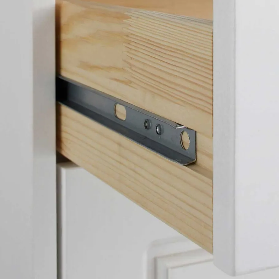 Outlet Wohnen 81x93x37 Landhaus Vertiko in Weiß gewachst - Vesrav