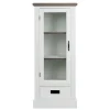 Sale Wohnen 54x130x36 Landhaus Vitrine mit Tür & Schublade - Bleaks